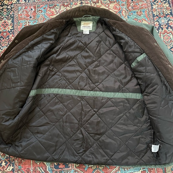 Vintage Faded Glory Moss Green Chore Coat/Work Jacket W/Corduroy Mens XL - Picture 5 of 9